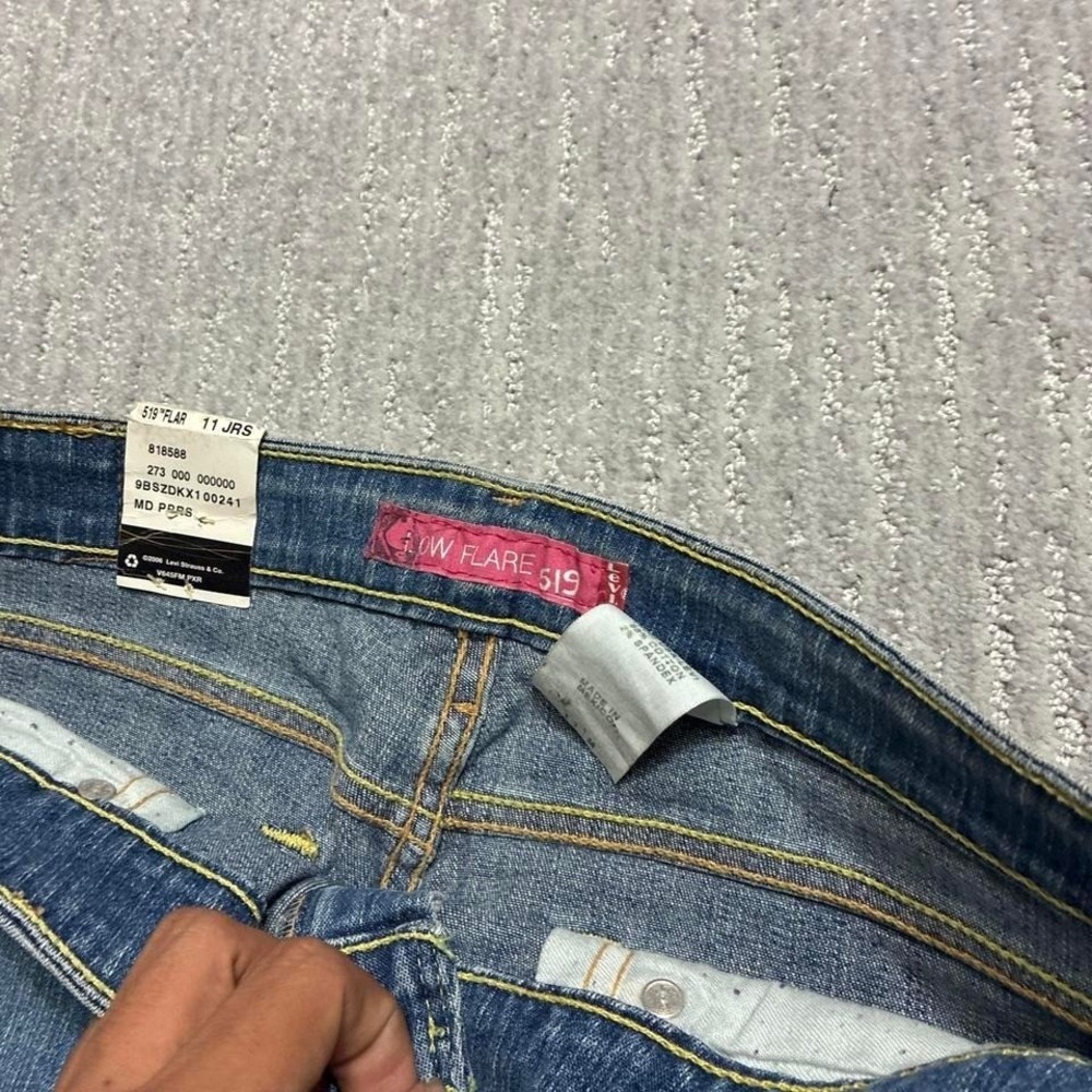 Levis 519 low flare y2k 2000s light wash heavy denim loose relaxed fit - Picture 4 of 8